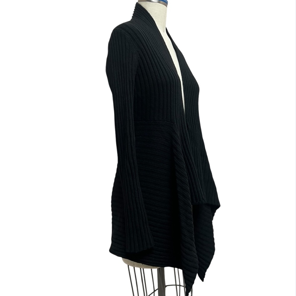 Autumn Cashmere Rib Drape in Ebony Black - Picture 3 of 7